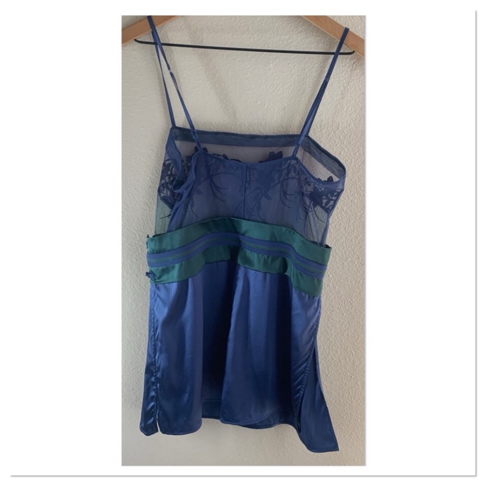 La Perla Kabuki Babydoll Chemise Silk Blend Blue Green Small - Picture 7 of 11